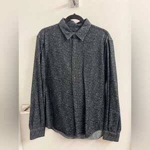 Club Monaco black and white button down shirt size L